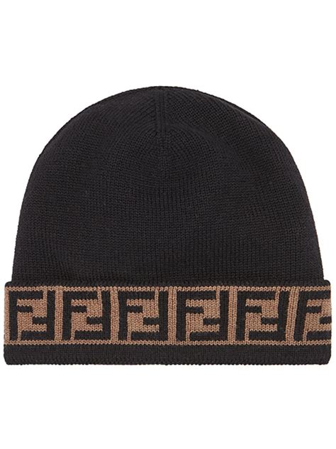 fendi brown beanie|fendi beanie black wool.